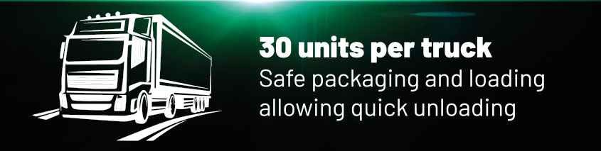 disclaimer tells 30  is the number of x-Guard transportable per truck 