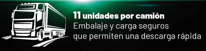 El descargo de responsabilidad indica que 11 es el número de unidades transportables de alquiler por camión.