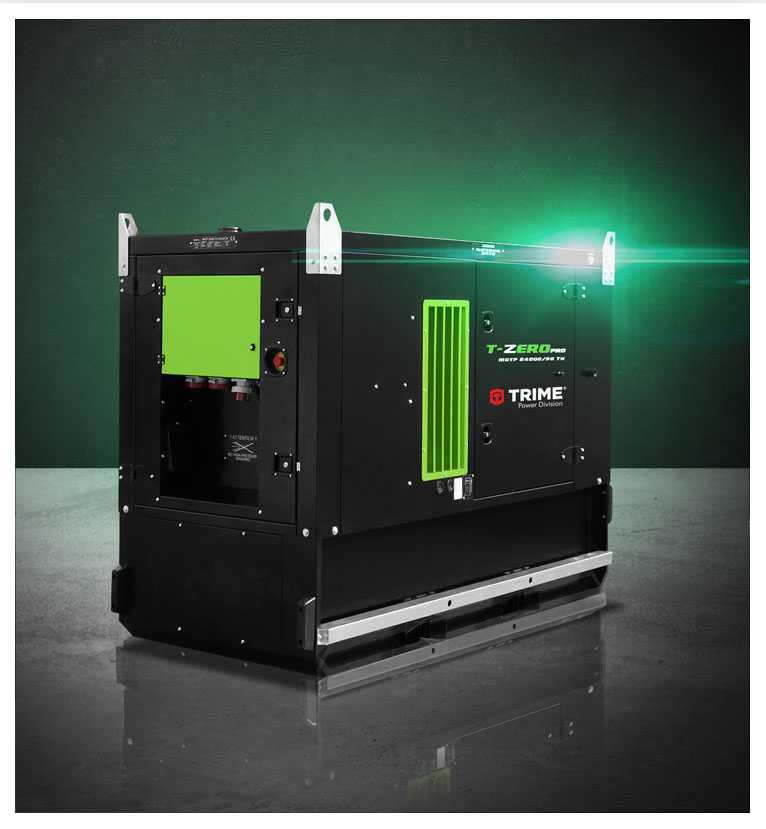 Un générateur hybride Trime avec batteries au lithium haute capacité pour fournir une alimentation électrique durable au chantier.