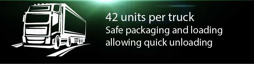 disclaimer tells 42 is the number of x-rail transportable per truck 