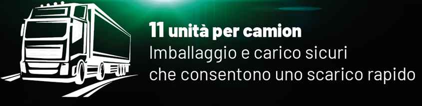 l'icona indica che 11 è il numero di veicoli a noleggio trasportabili per camion.