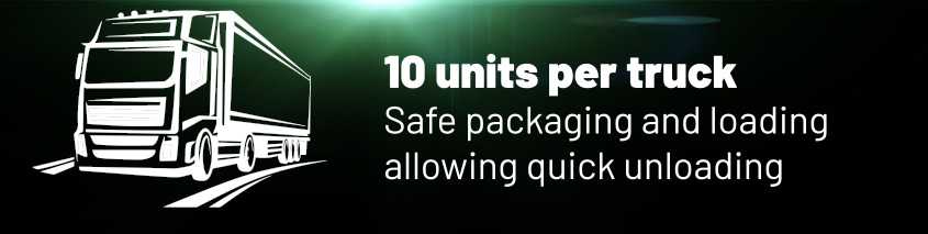 disclaimer tells 10 is the number of x-mine 1800 transportable per truck 