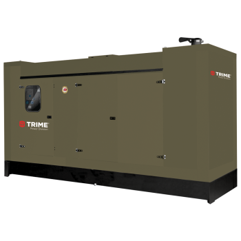 A Trime industrial generator customized for military applications, a full diesel engine power generator designed for industrial applications and heavy-duty military operations