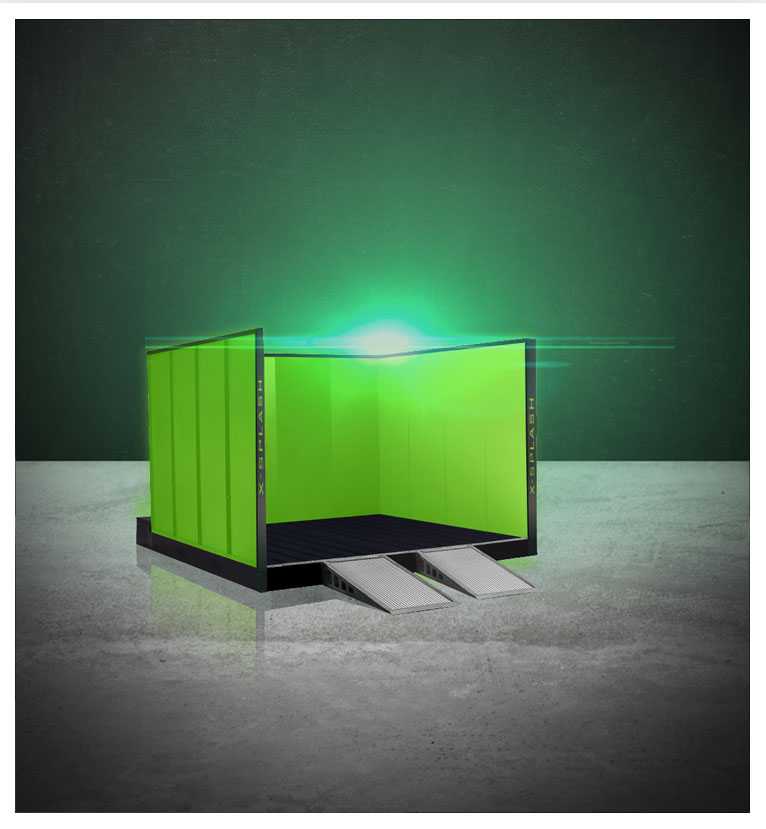 a trime X-2 a washbay for cleaning machines and tool in construction sites