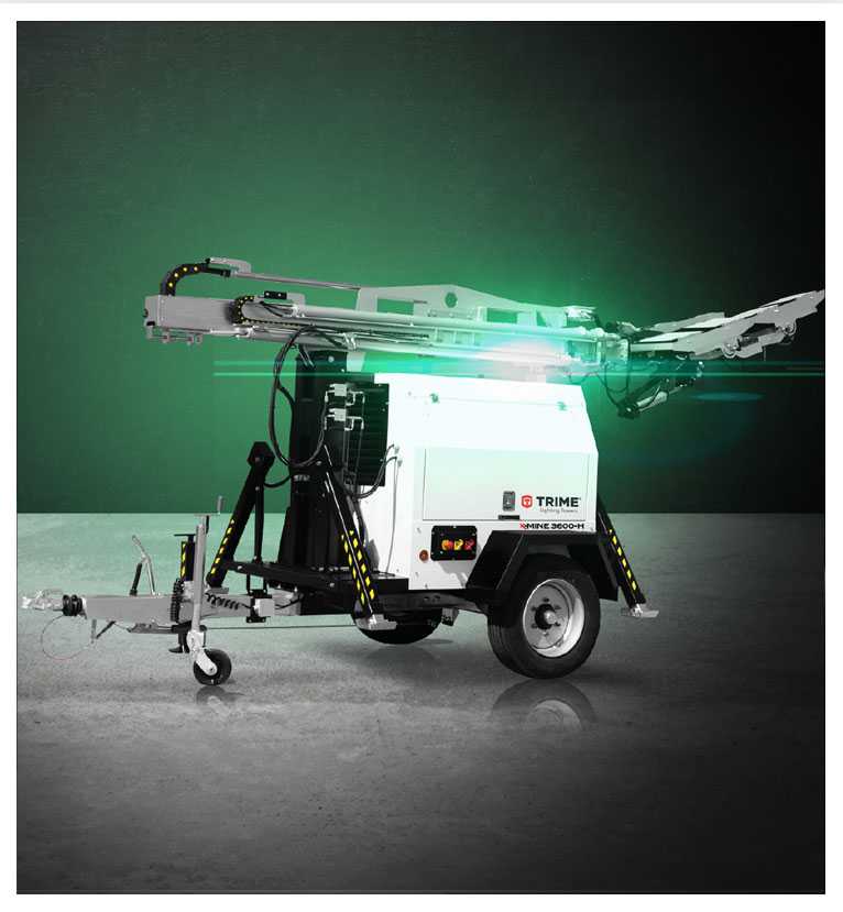 A X-Mine, the trime flagship lighting tower of a range of machines designed for mining sector