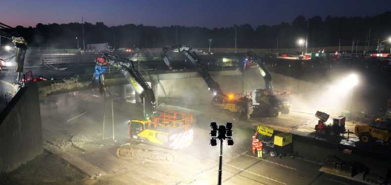 Trime Lighting Towers working in a demolition site