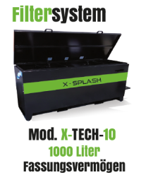 Das Filtersystem Mod. X-10 ist für die Verwendung mit der Waschanlage vorgesehen.