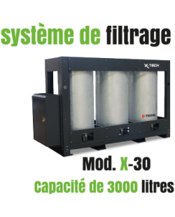 le système de filtration X-30 destiné aux grandes aires de lavage