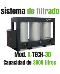 El sistema de filtrado mod. X-30 se utilizará con la zona de lavado.