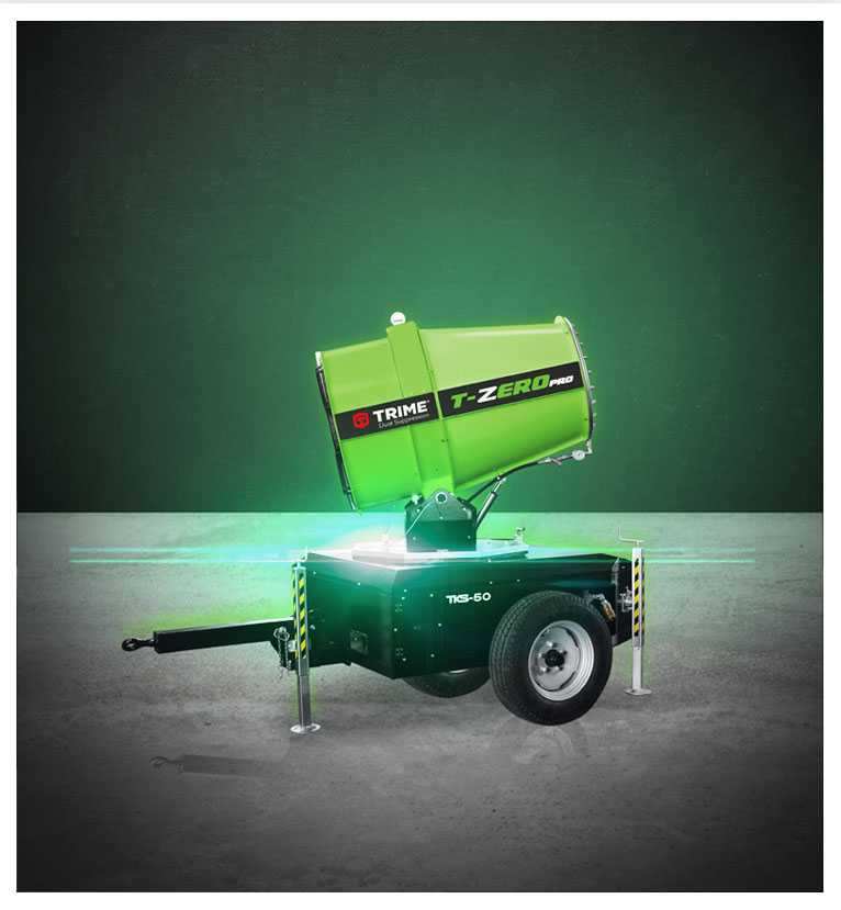 a Trime TKS 50 a mobile dust suppression system that can cover a range of 40-50m with nebulized water