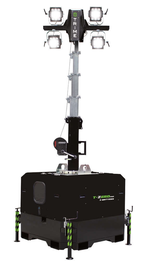 A Trime X-Battery a Full Battery Lighting Tower with manual mast