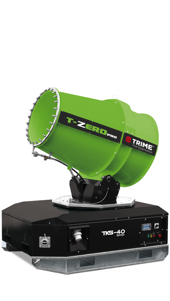 A Trime TKS 40  a strong dust suppression system mounted on a skid
