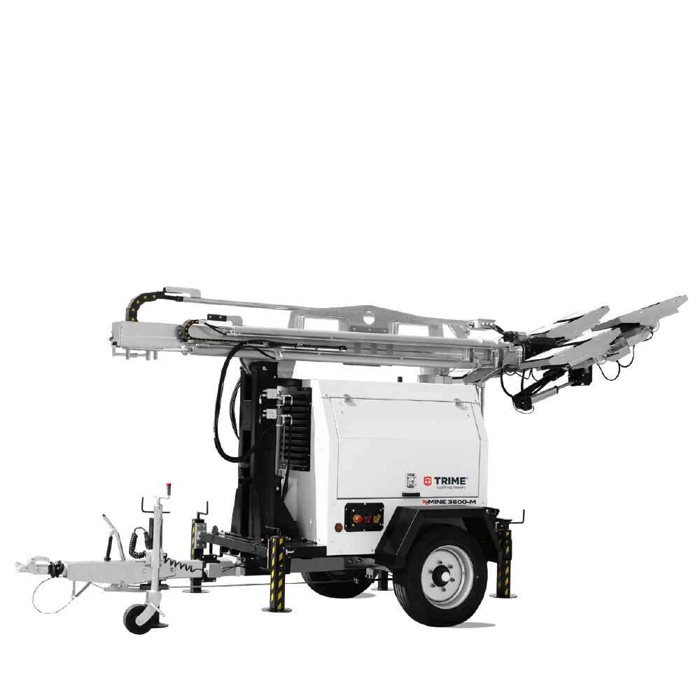 A Trime X-Mine 3600 ML a full engine mobile lighting tower with high intensity led lamps for mining sector