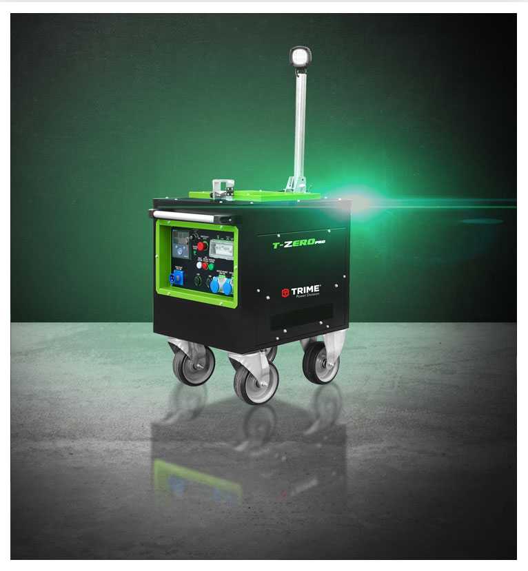 Un générateur portable Trime entièrement alimenté par batterie, un générateur léger, facile à manipuler et à mettre en service