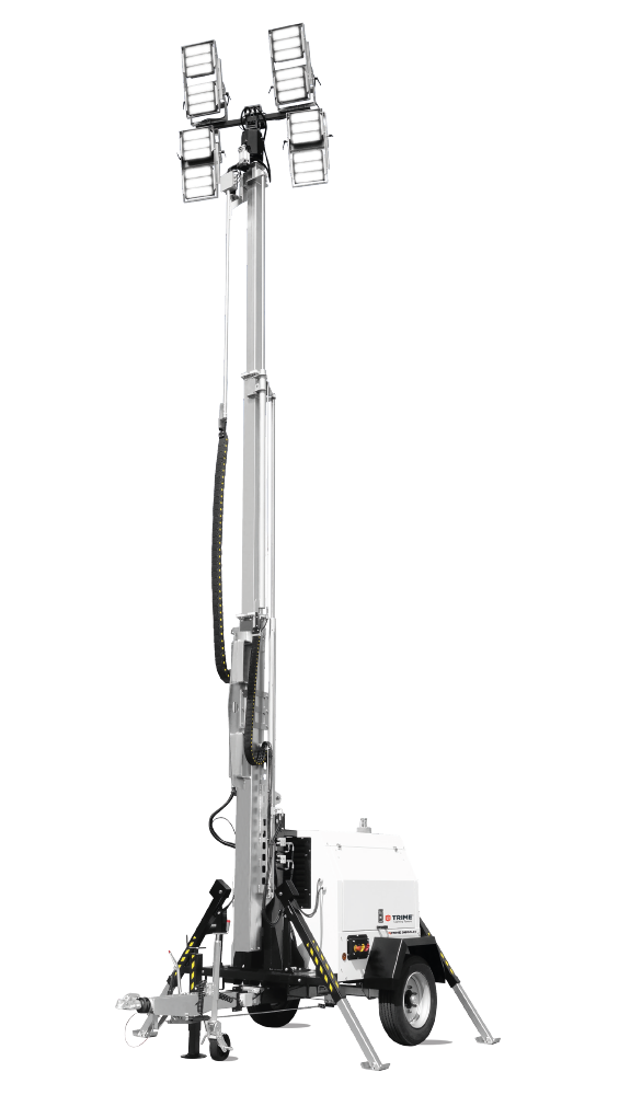 A Trime X-MINE 3600 HL a full diesel engine mobile Lighting Tower with hydraulic stabilization system designed for mining sector