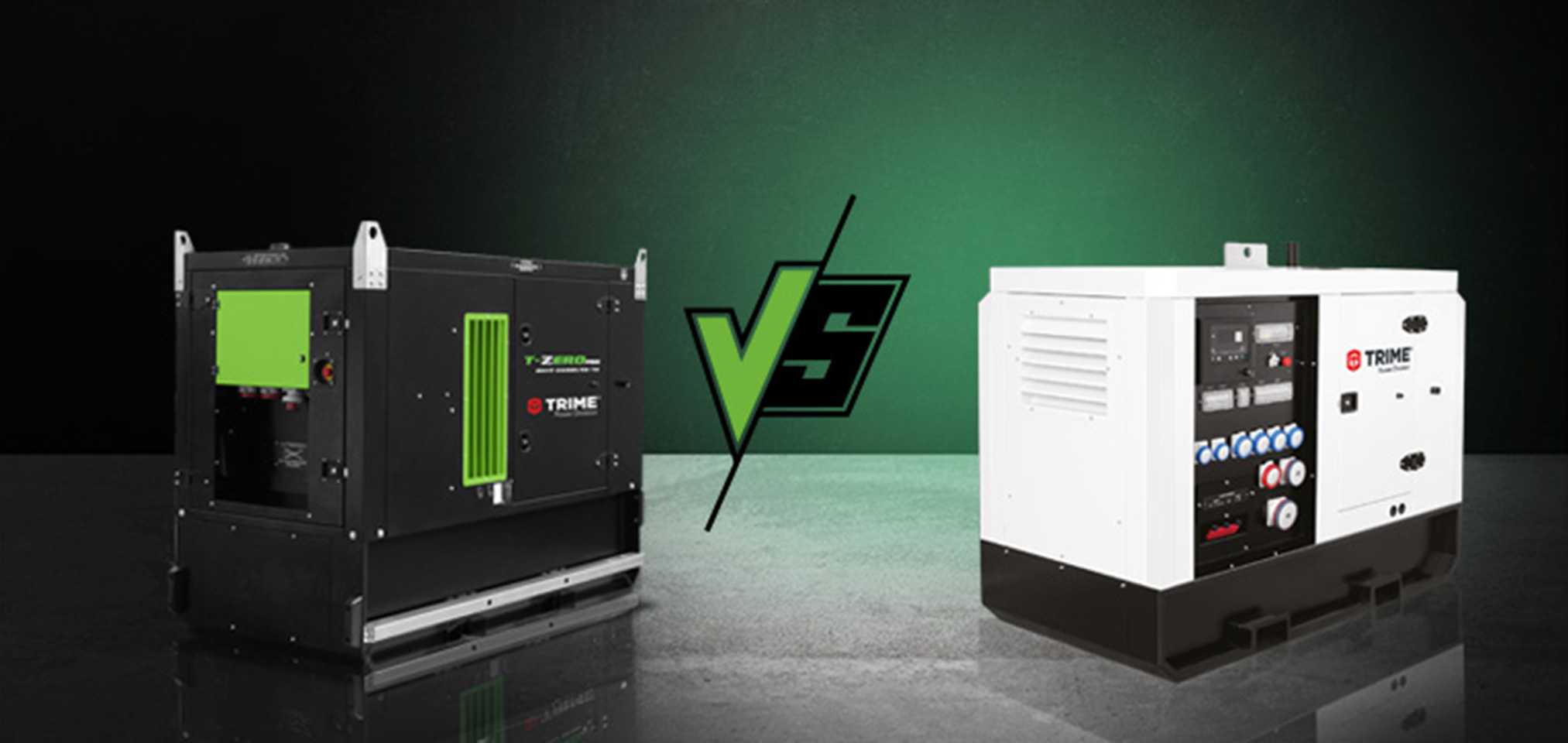 a comparison between an hybrid power generator and a rental diesel generator