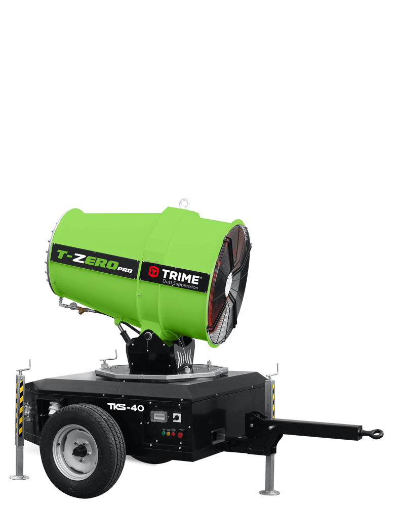 A Trime TKS40 a mobile dust suppression system ideal for medium/large size outdoor areas.