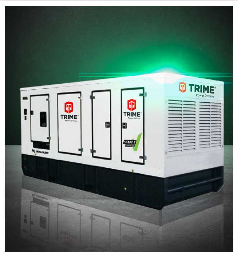 Un groupe électrogène diesel Trime Stage V capable de fournir des performances élevées avec des émissions sonores extrêmement faibles.
