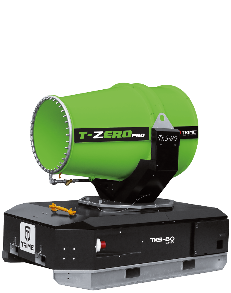 A Trrime TKS80 A strong and powerful Dust Suppression System mounted on a skid