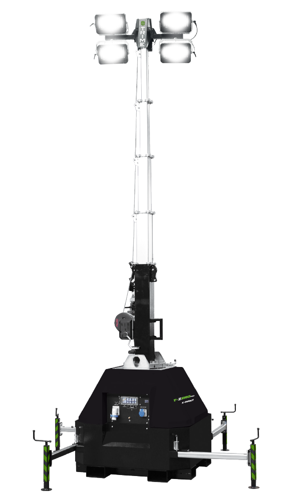 a trime X-MAST a static plug-in lighting tower with manual mast