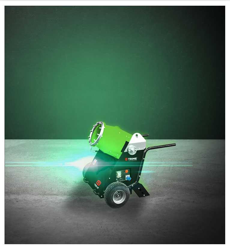 a Trime TKS15 a small mobile Dust Suppression cannon with manual tilting for small worksite
