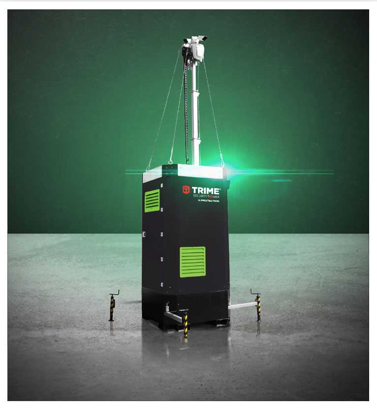 a trime X-Protection a full hybrid security tower for large areas surveillance
