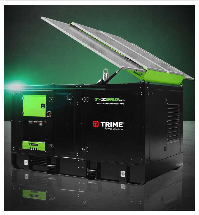 A solar hybrid trime power generator 67 KvA combined power