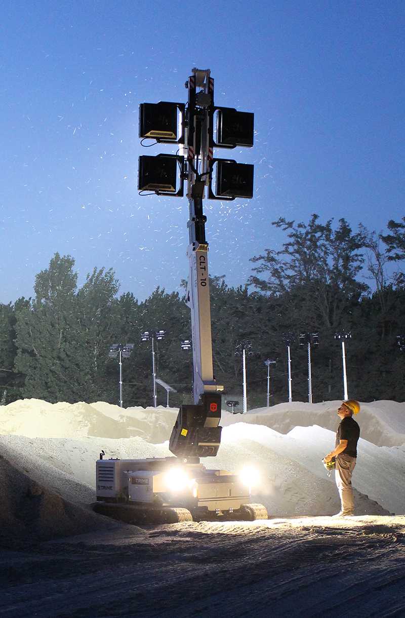 A Trime special lighting tower designed for mining sector