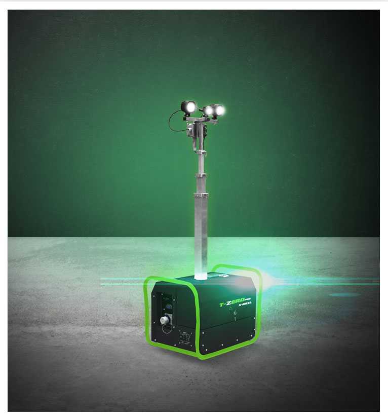 The Trime X-Rail a small, manual, lighting tower, easy to handle and to put in operation, designed for rail maintenance
