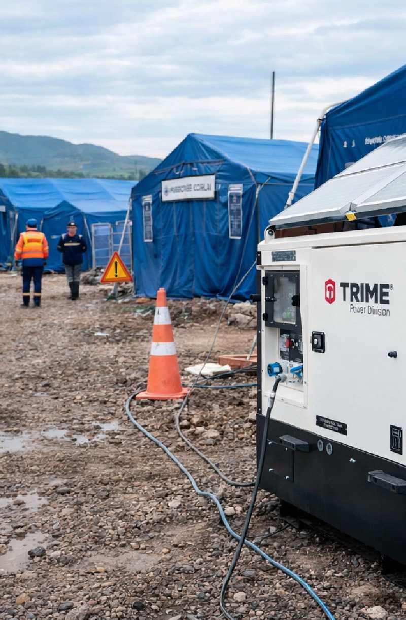 a Solar Hybrid power generator working in emergency situations