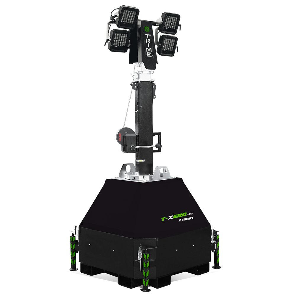 A Trime X-Mast a plug-in Lighting Tower with manual mast and high efficient led lamps