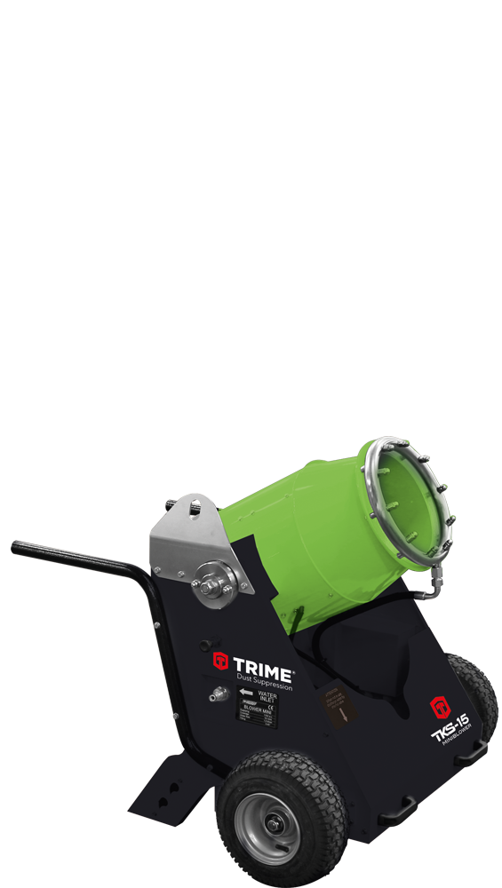 A Trime TKS15 Small mobile dust suppression system ideal for small construction sites and indoor ues