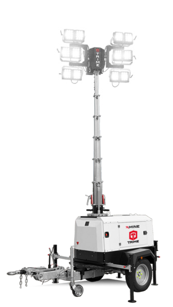 A Trime X-MINE 1800 a mobile full diesel engine Lighting Tower designed for mining sector