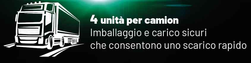 L'icona indica che 4 è il numero di x-solar trasportabili per camion.