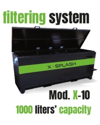 the filtering system mod. X-10 to be used with the washbay