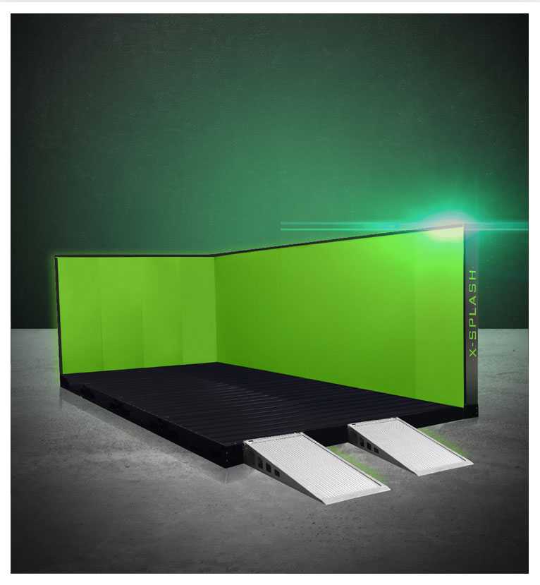 a trime X-4 a large washbay for cleaning working machines and tool in construction sites and industrial applications